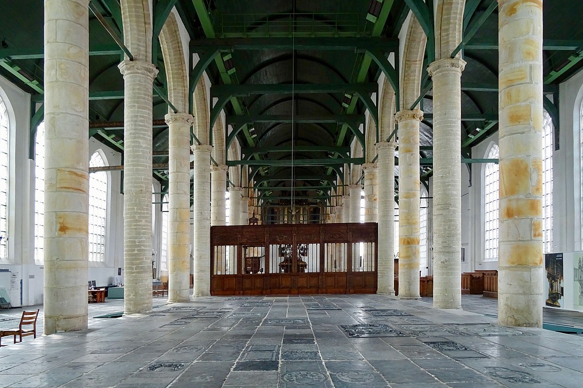 Interiores de Westerkerk, Holanda, Ámsterdam.