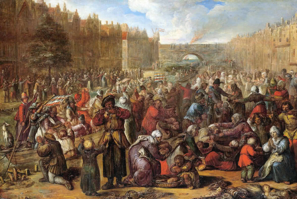 Pintura histórica de la Guerra de los Ochenta Años entre los Países Bajos y el Imperio español en el siglo XVI.